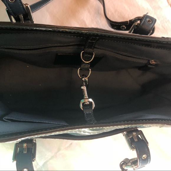 Authentic Coach Fall Teal Blue Green Bag Purse - Picture 4 of 5